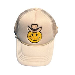 Cowboy Smiley Face Unisex Toddler Trucker Hat